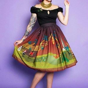 The Oblong Box Shop Tiki Monster skirt small